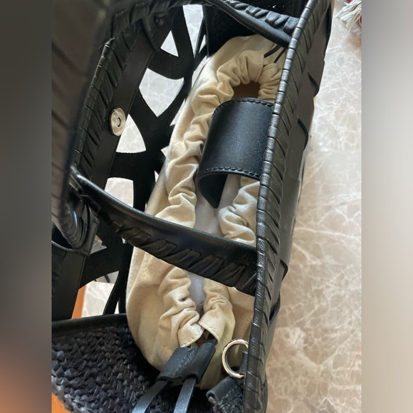 Zara black cut work tote with cross body strap - Picture 7 of 10